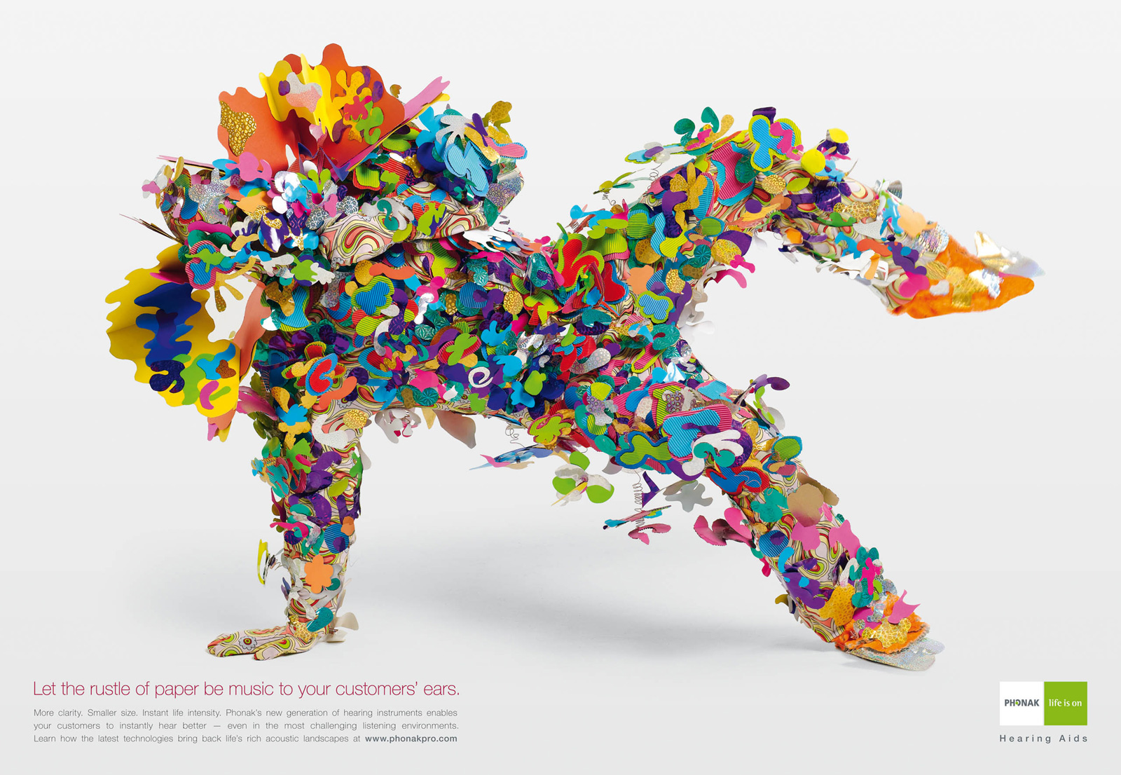 Louis Vuitton Dragon paper sculptures